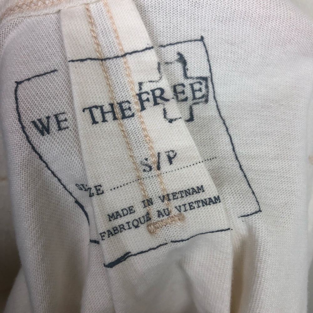 We The Free Free People Ruffle Off White SP 127 - Picture 5 of 5
